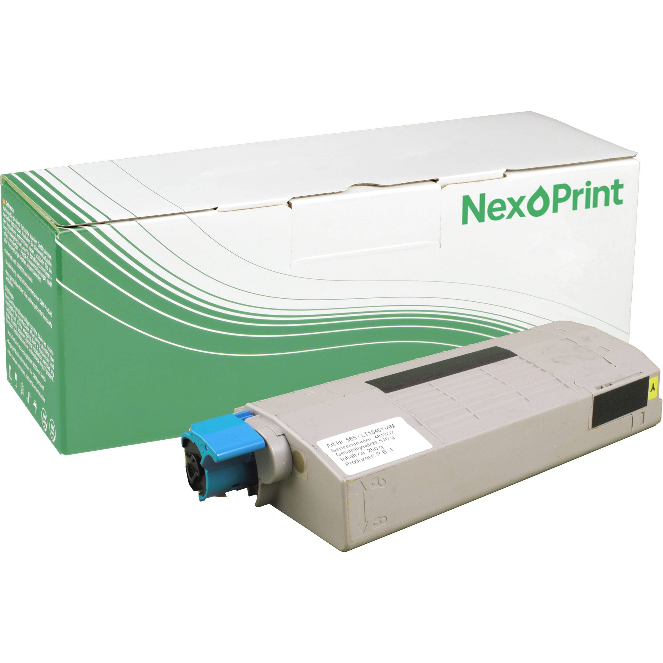NexPrint-Tonerpatrone und Verpackungskarton mit Markenlogo und für spezifische Druckgeräte konzipiert.