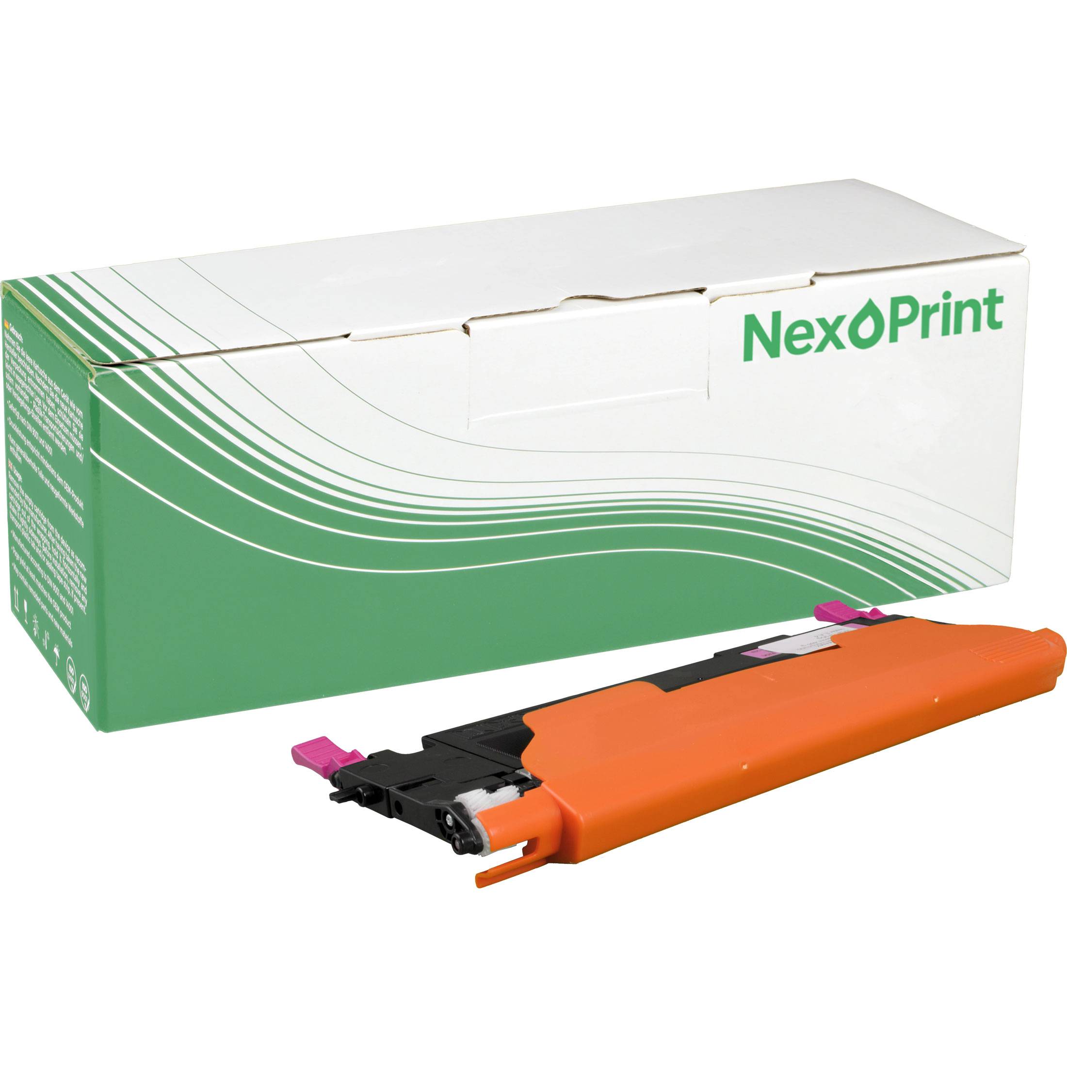 Eine grün-weiße Druckerpatronenschachtel mit der Aufschrift „NexOPrint