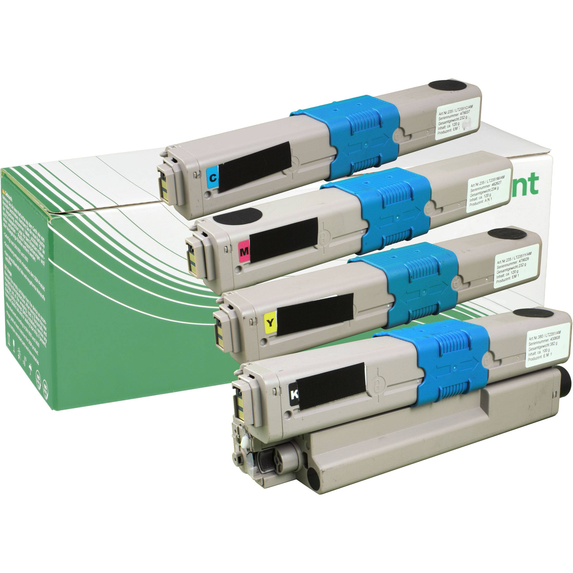 NexoPrint 44469803+9704-06 Multipack KCMY Toner kompatibel mit OKI MC 561 DN OKI MC 562 DN OKI MC 562 DNW CMYK 10750 Seiten