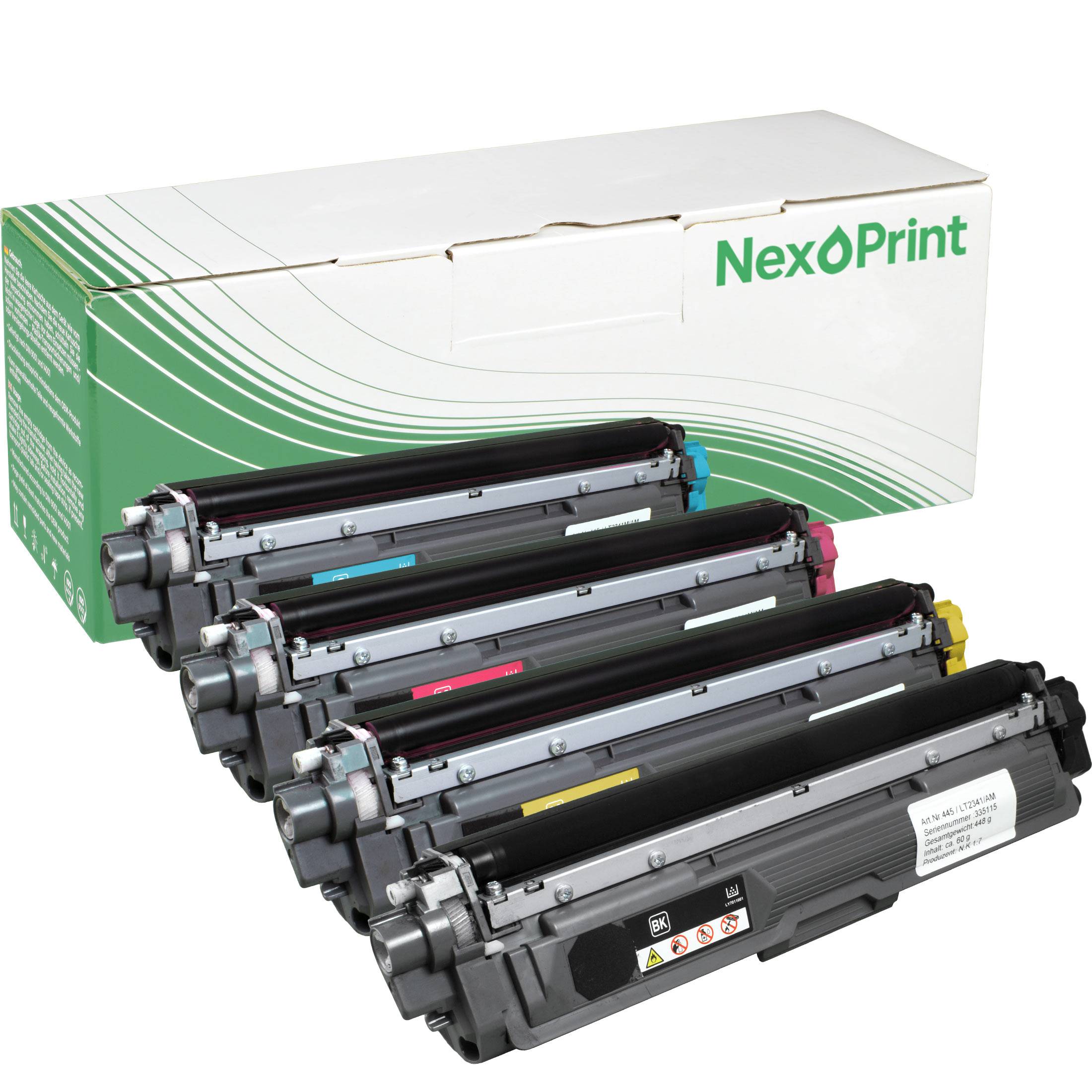 NexoPrint TN-241 TN-245 Multipack KCMY Toner kompatibel mit Brother MFC-9330 CDW MFC-9335 CDW MFC-9340 CDW CMYK 9100 Seiten