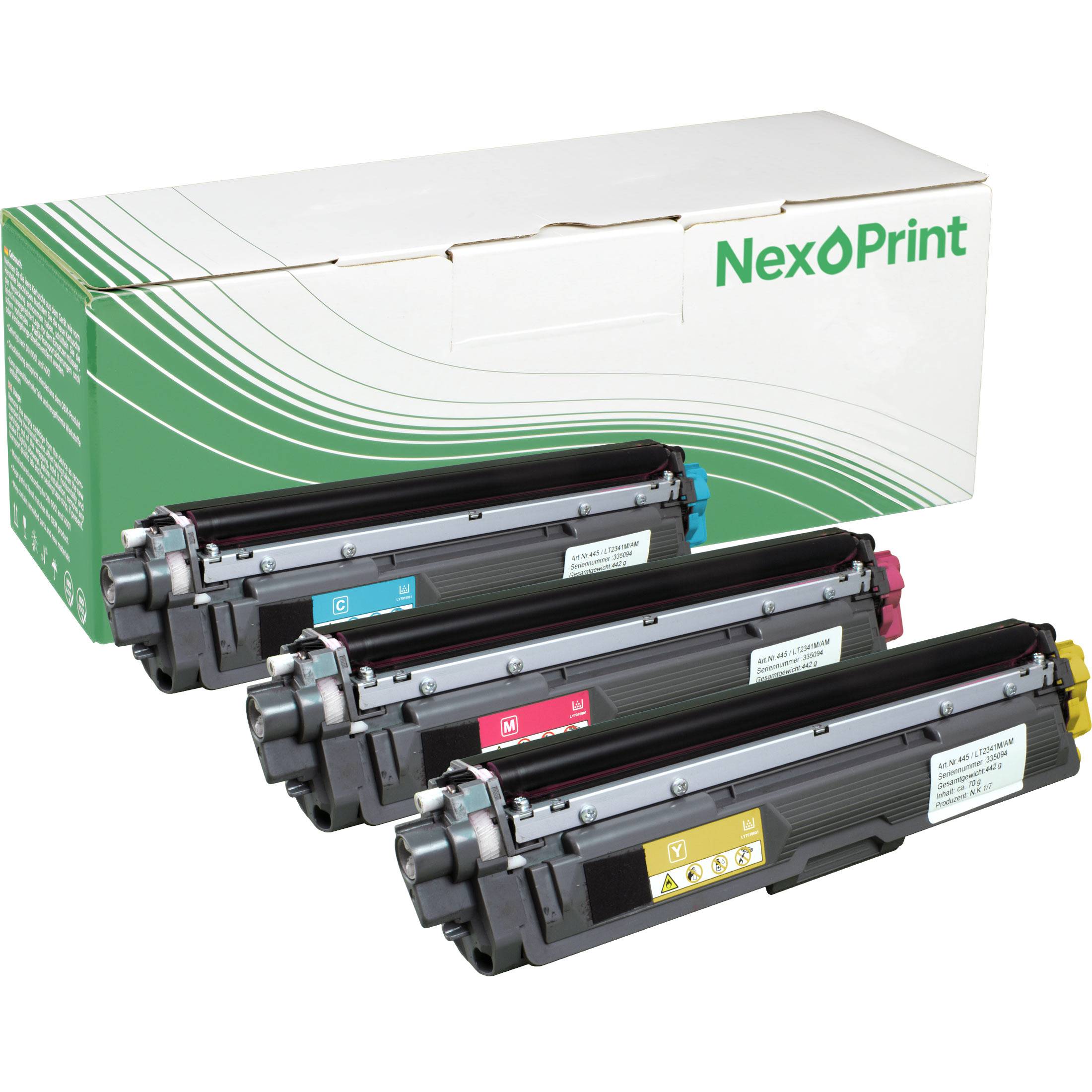 NexoPrint TN-241 TN-245 Multipack CMY Toner kompatibel mit Brother MFC-9330 CDW MFC-9335 CDW MFC-9340 CDW CMY 6600 Seiten