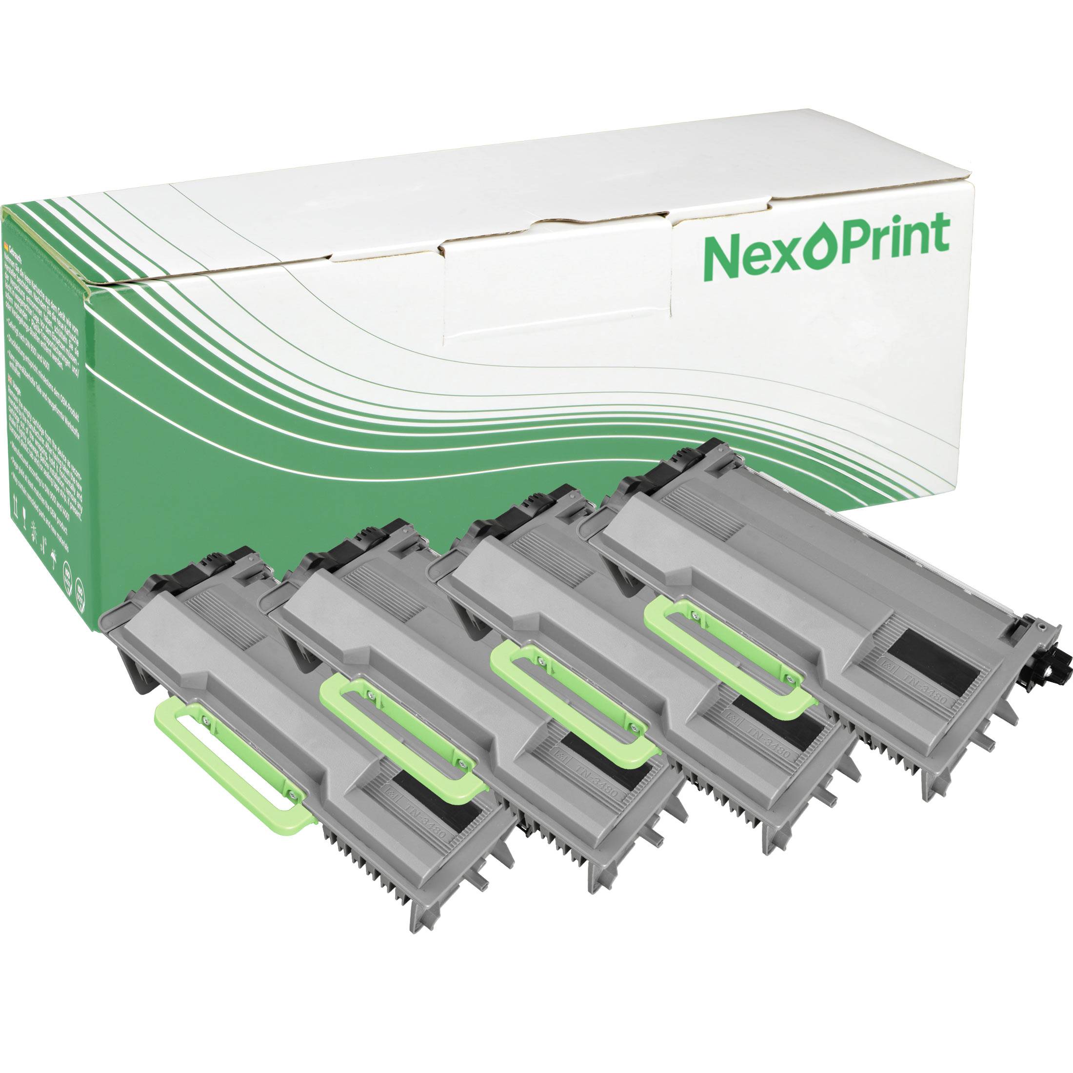 NexoPrint TN-3480 Multipack schwarz Toner kompatibel mit Brother HL-L 5200dWLT HL-L 5200dWT HL-L 6250dn 36000 Seiten