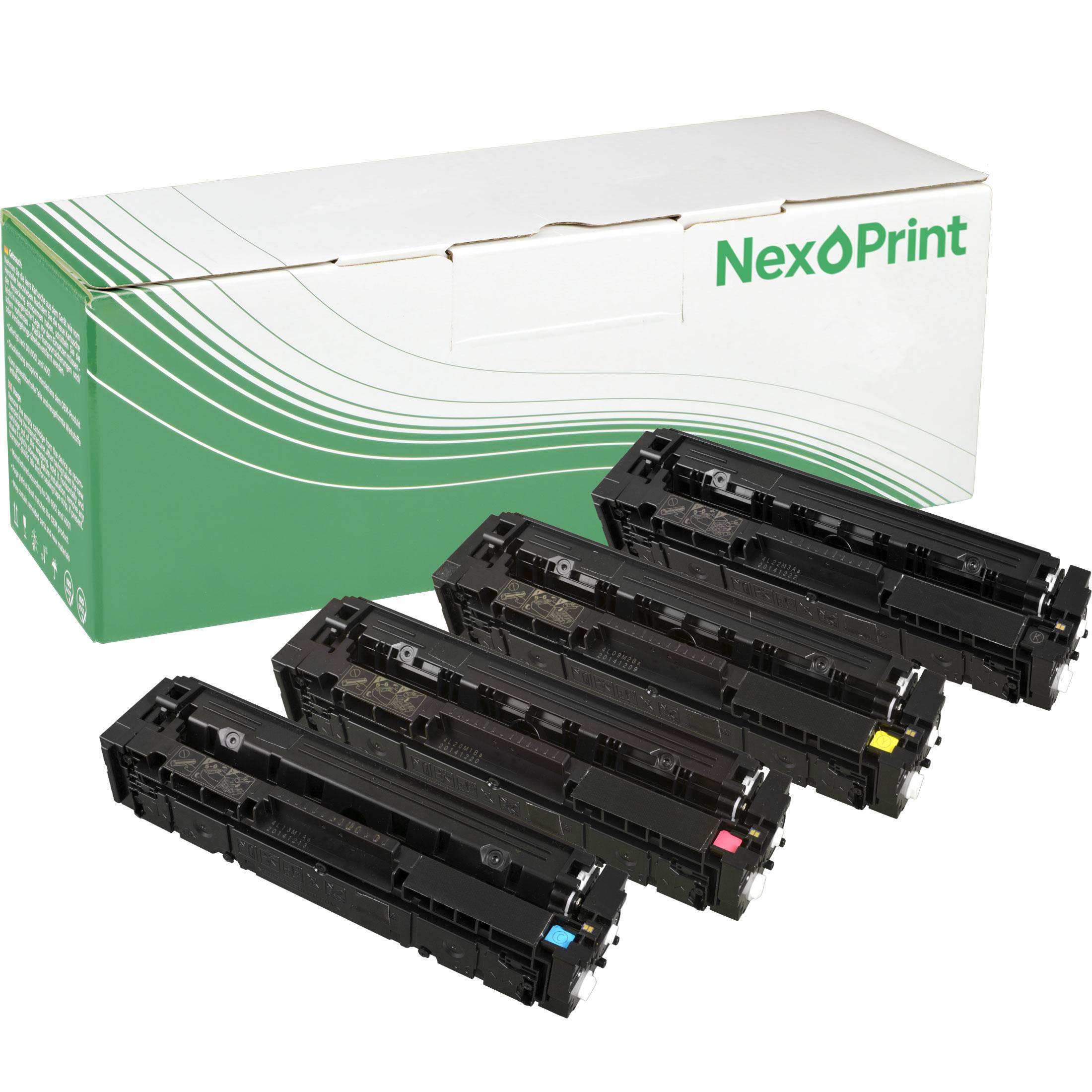 NexoPrint CF540A-43A 203A Multipack KCMY Toner kompatibel mit HP Color LaserJet Pro M254dw, Color LaserJet Pro M254nw, Color LaserJet Pro MFP
