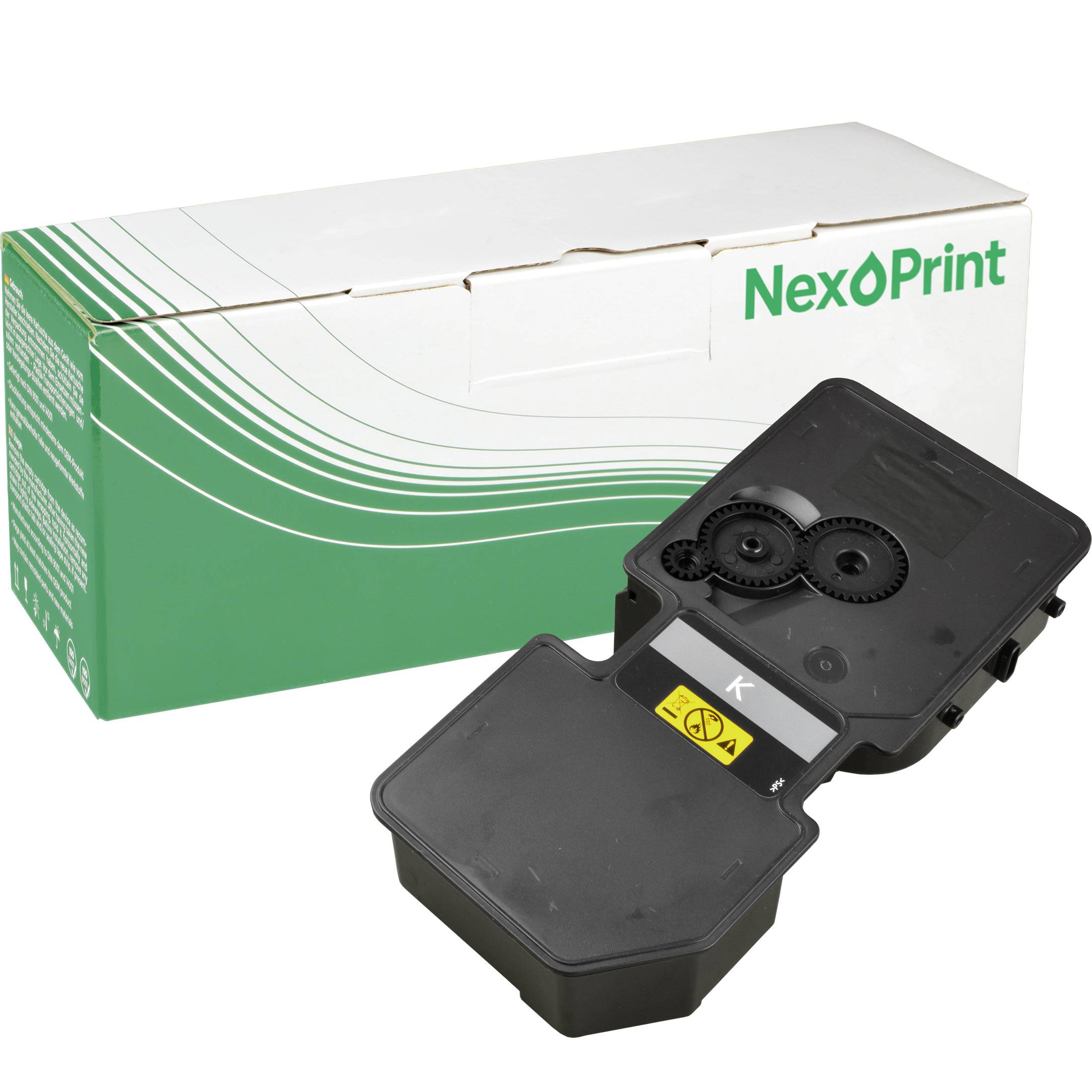 NexPrint-Tonerpatrone neben ihrer grün-weißen Schachtel, die das Markenlogo und das Verpackungsdesign zeigt.