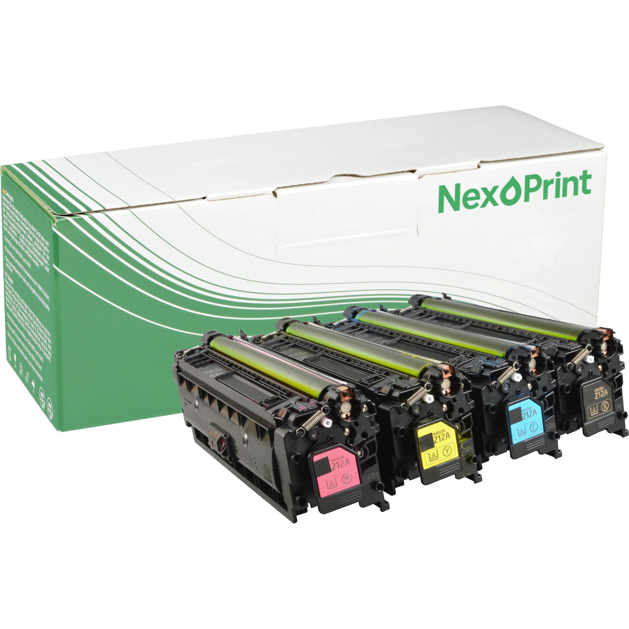 NexoPrint W2120X-23X 212X Multipack KCMY Toner kompatibel mit HP Color LaserJet Enterprise M555dn, Color LaserJet Enterprise M555f, Color LaserJet