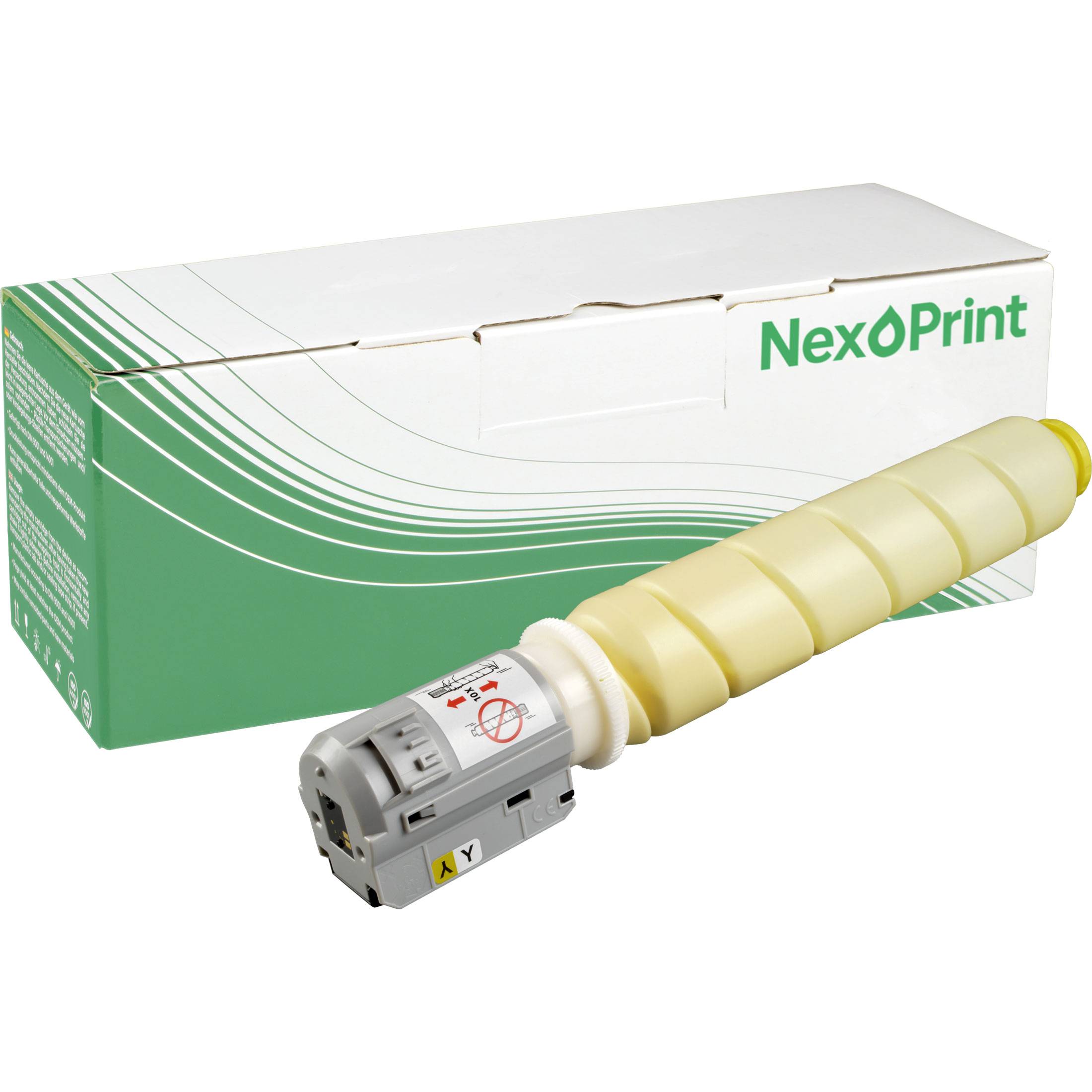 Schwarze Druckertonerkassette mit der Bezeichnung „NexPrint