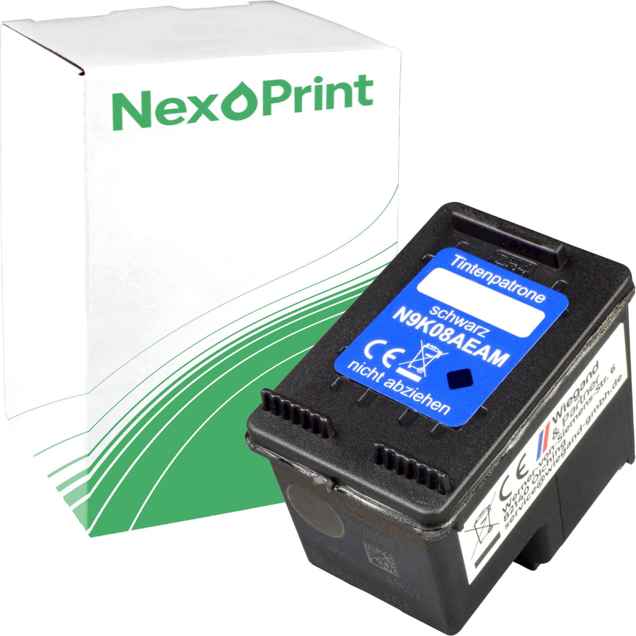 NexoPrint Tintenpatronenbox mit einer schwarzen Patrone mit der Bezeichnung 