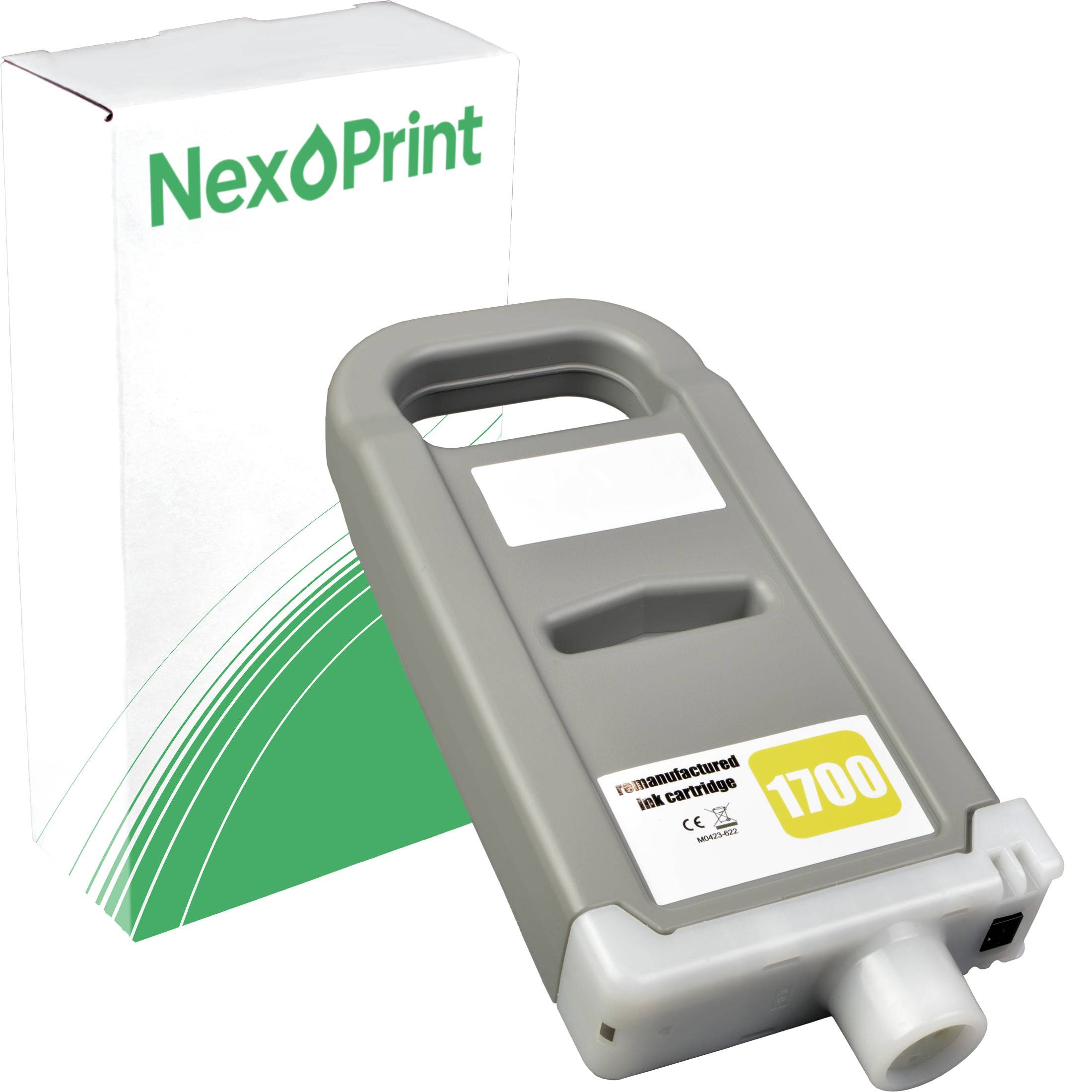 Tonerkartusche mit der Bezeichnung 1700, im Hintergrund eine Verpackungsbox der Marke NexPrint.