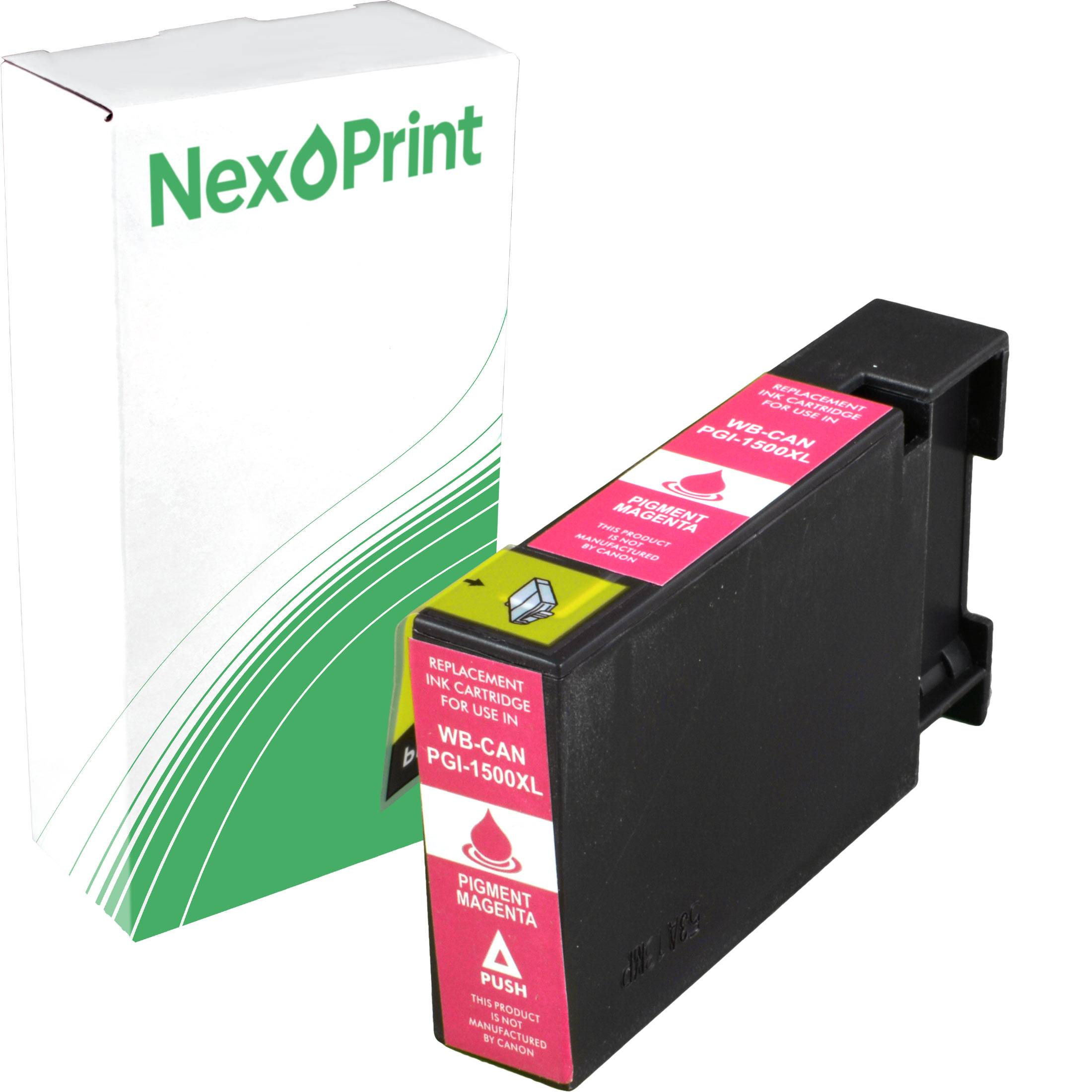 Eine magentafarbene Tintenpatrone mit der Aufschrift 