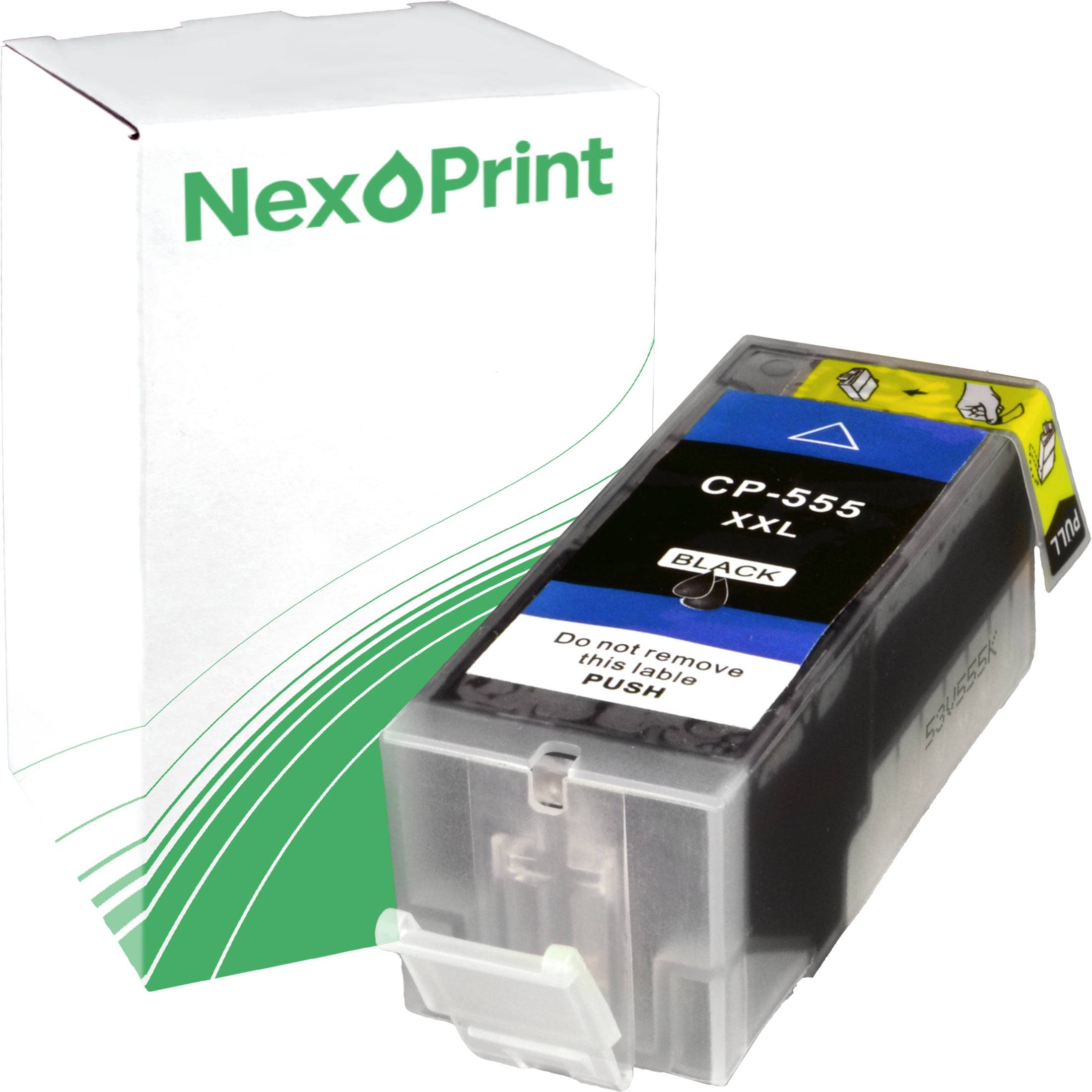 Schwarze Druckerpatrone mit der Bezeichnung 