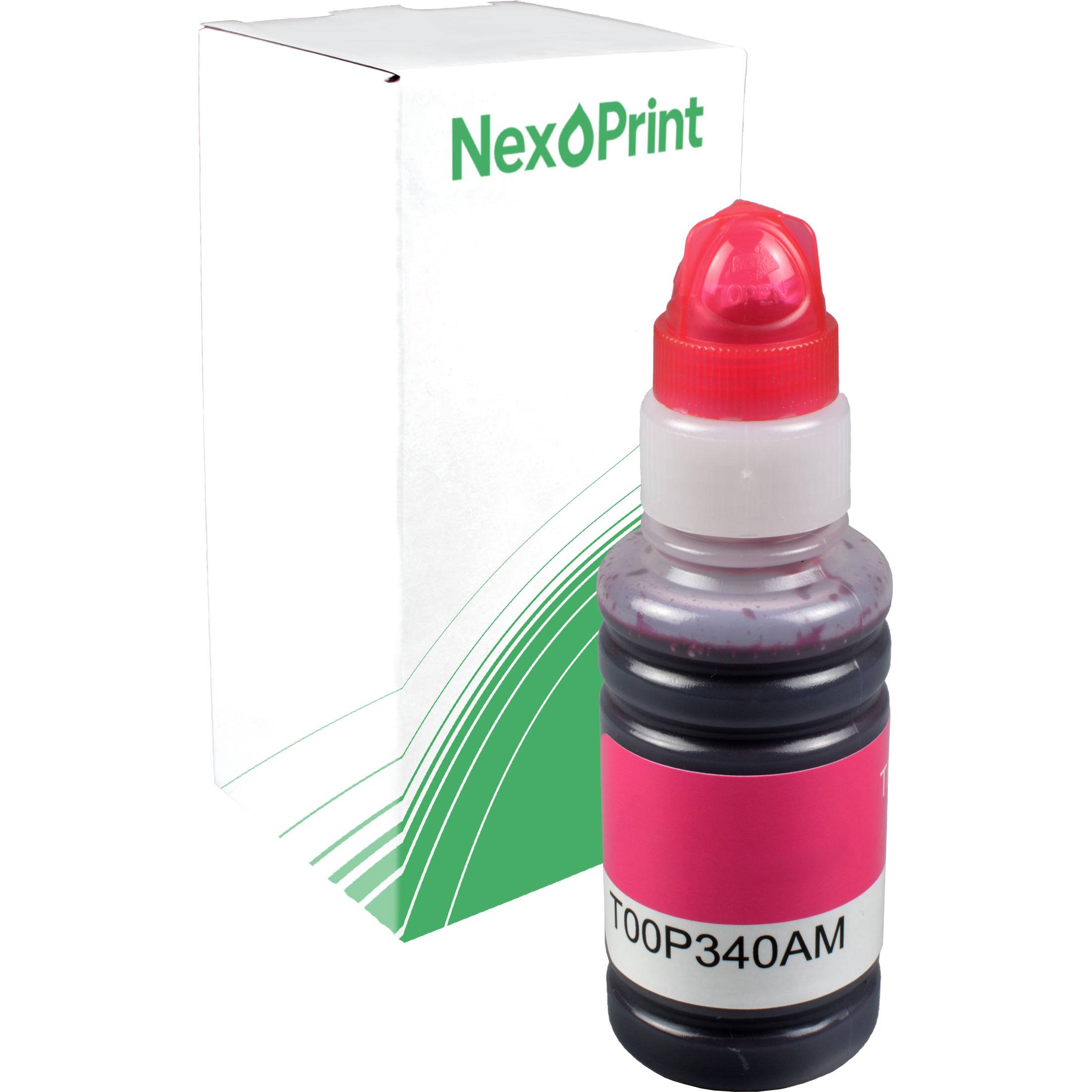 Magenta-Druckertintenflasche mit der Bezeichnung 