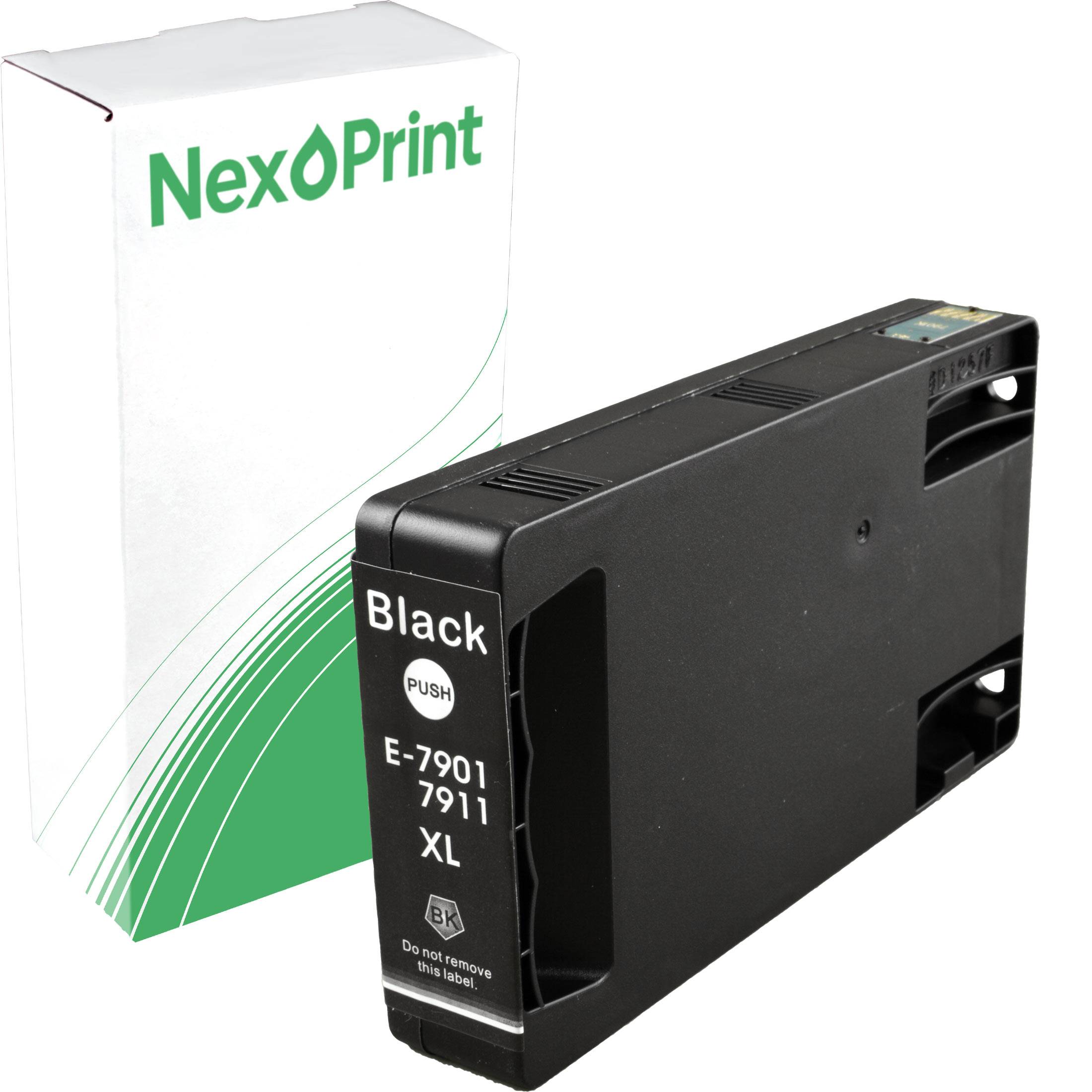 Schwarze Tintenpatrone mit der Aufschrift 