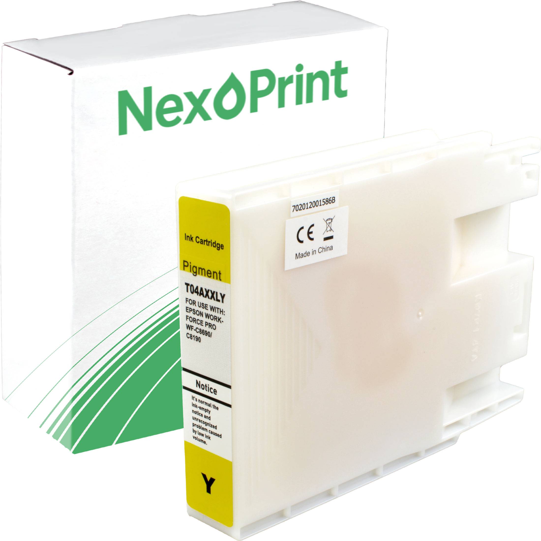 NexPrint Tintenpatrone T04XXLY, gelb, kompatibel mit Epson Pro Druckern.