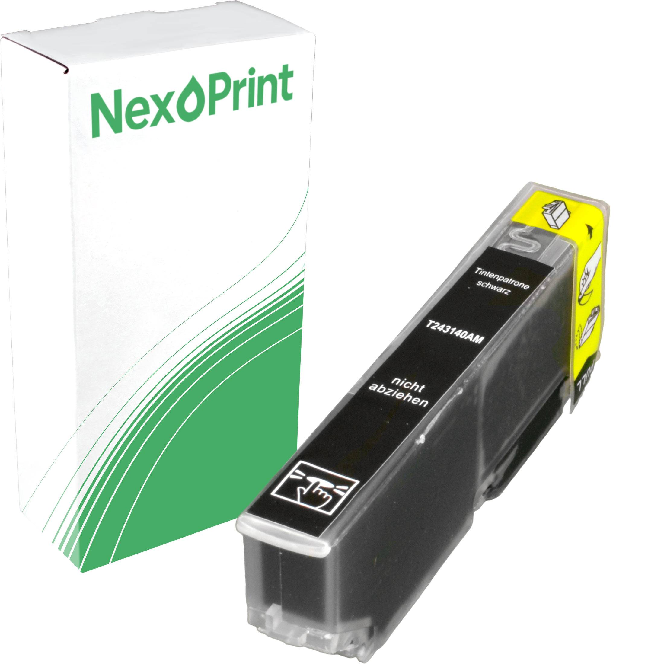 Tintenpatrone in Verpackung, mit der Beschriftung „NexPrint