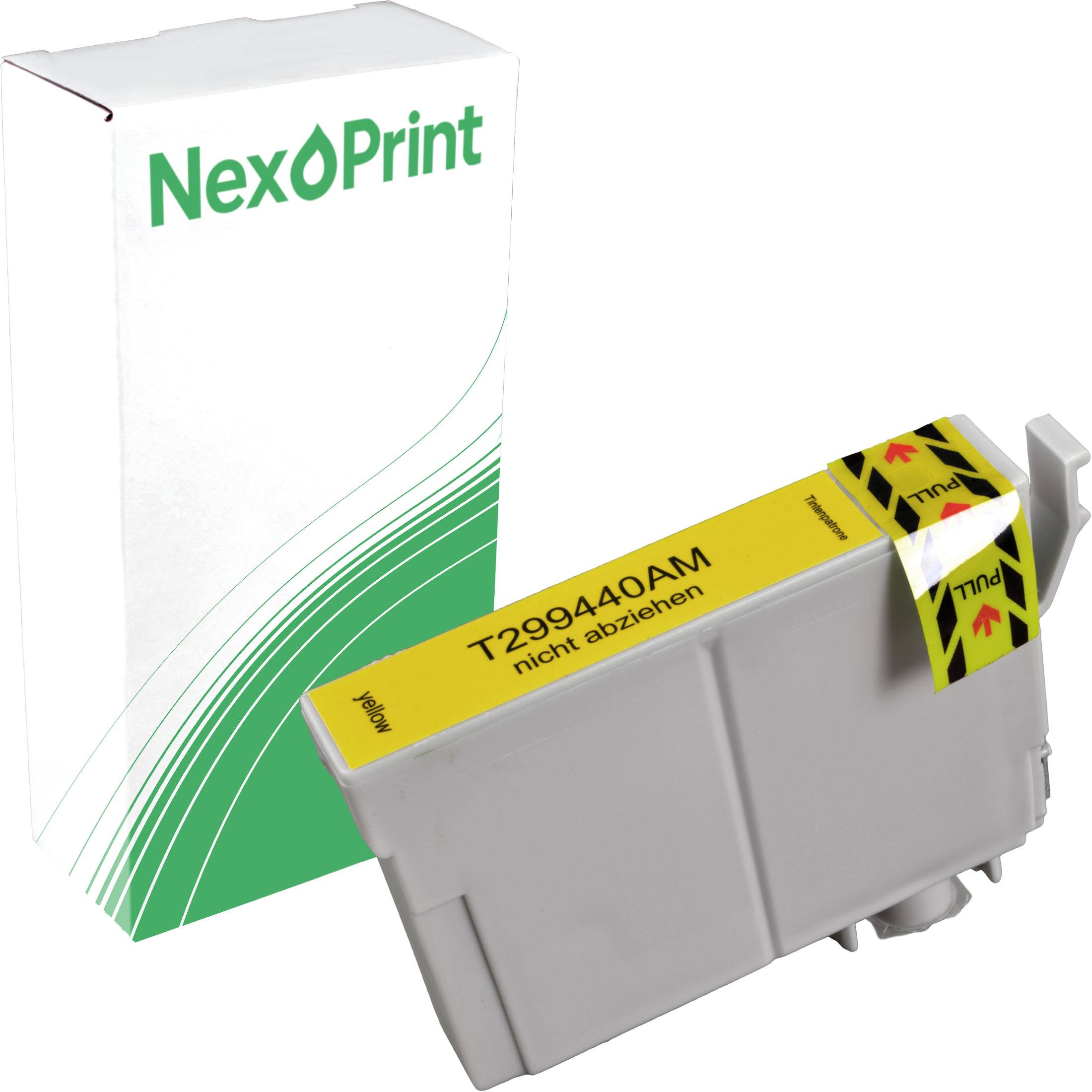 NexPrint Tintenpatrone mit gelber Beschriftung 