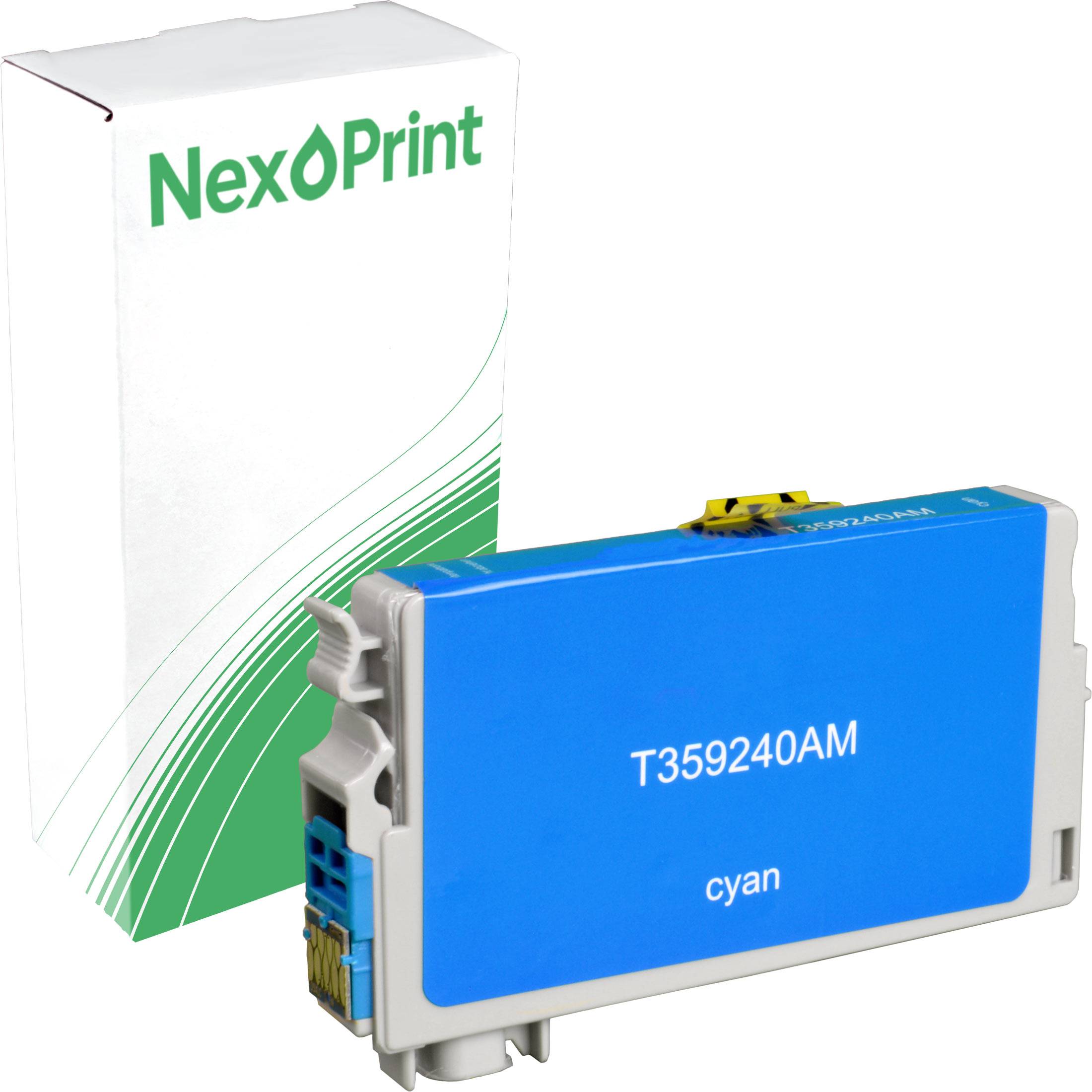Kartusche und Cyan-Tinte für NexPrint-Drucker.