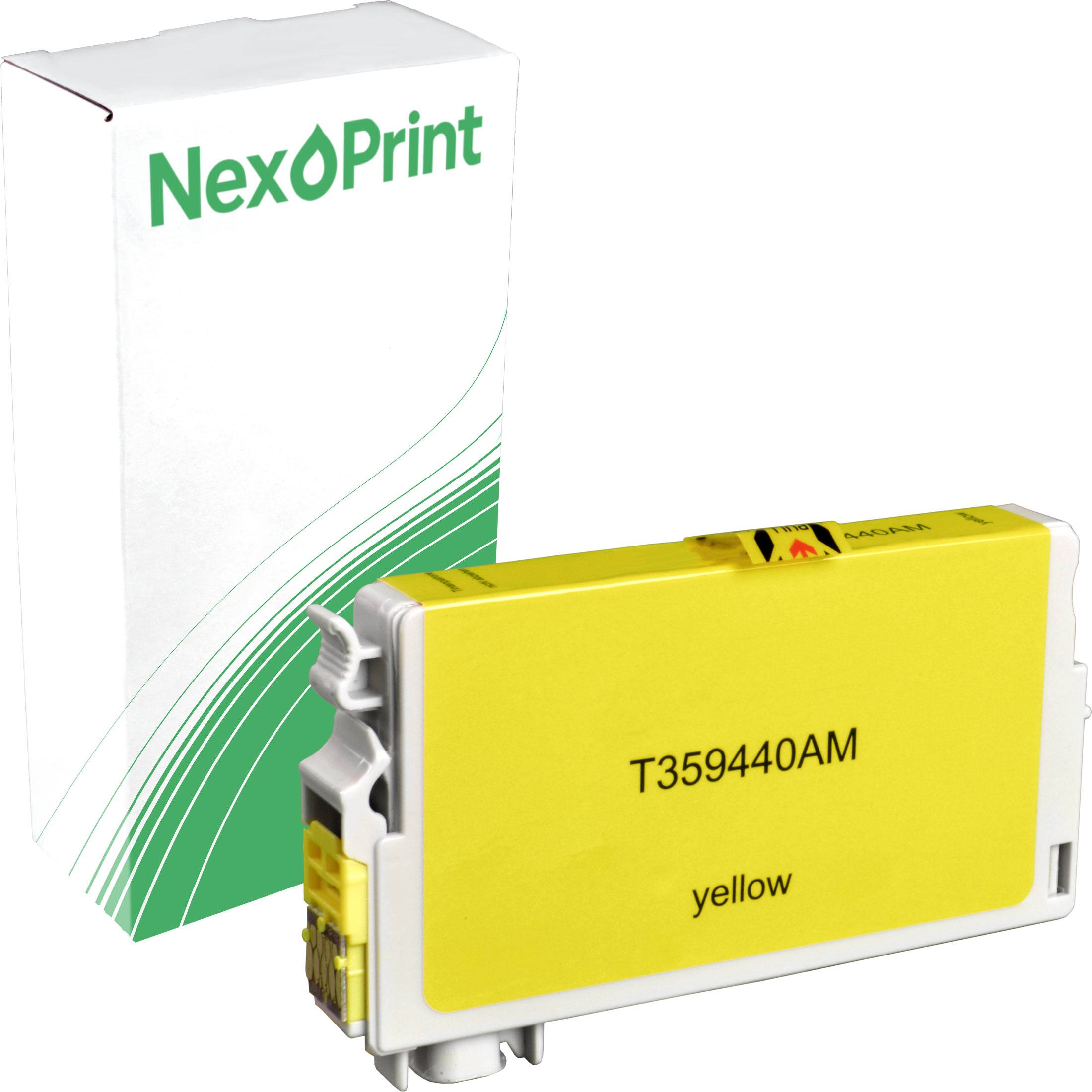 Eine gelbe Tintenpatrone mit der Aufschrift 