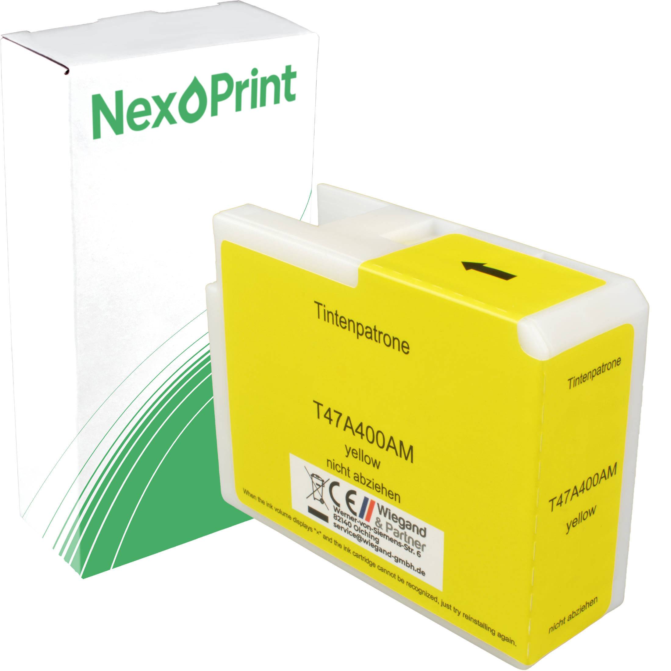 NexoPrint C13T47A400 yellow T47A4 Druckerpatronen kompatibel mit Epson SureColor SC-P 900 - Hohe Ergiebigkeit