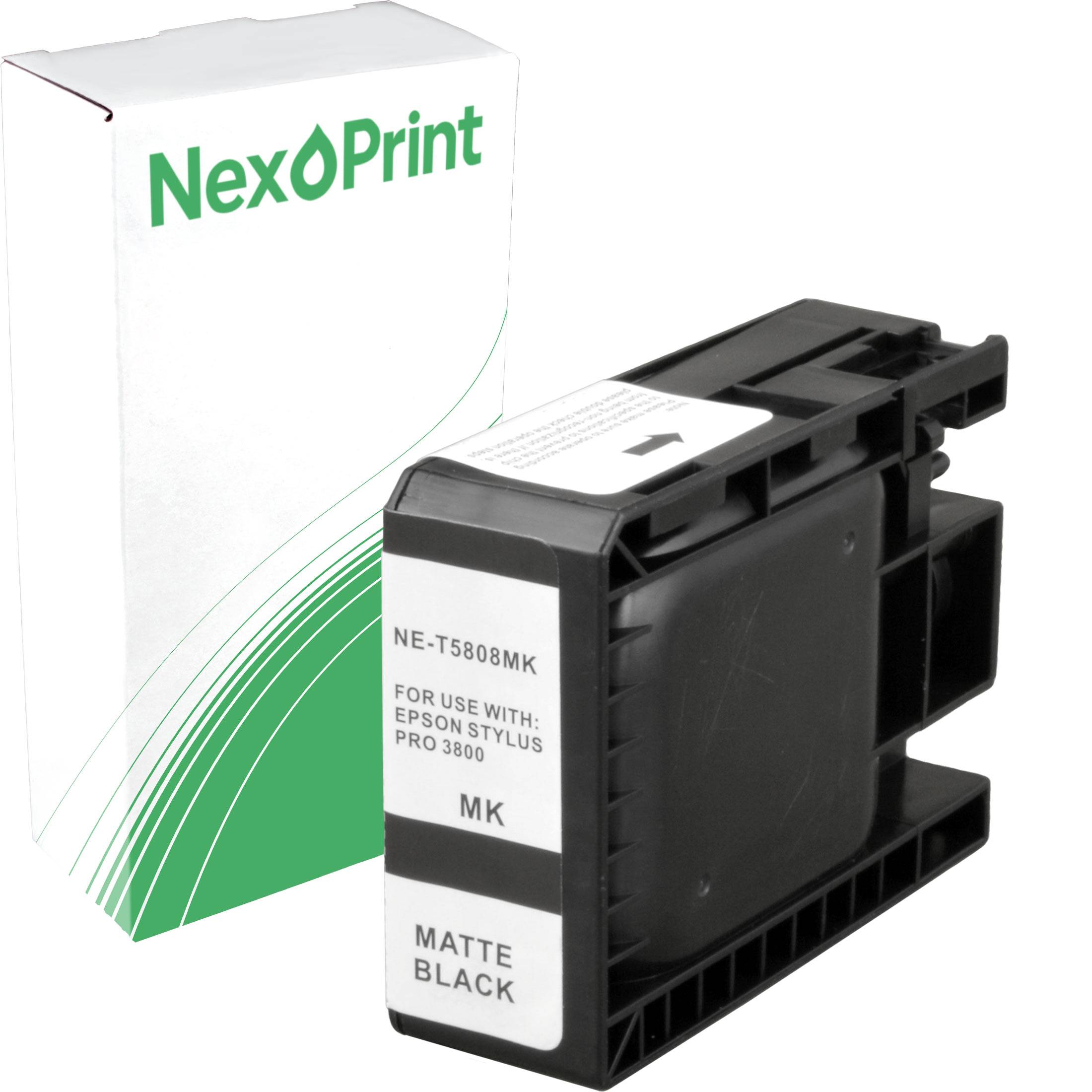 Eine schwarze Tintenpatrone mit der Bezeichnung 