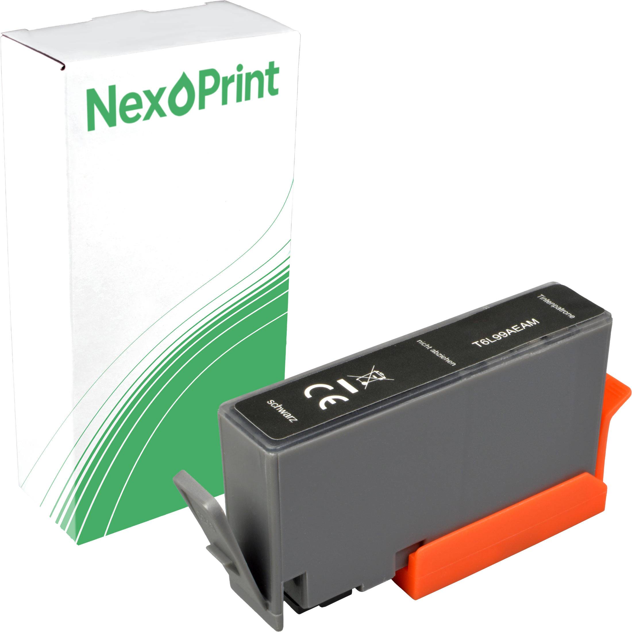 Druckerpatrone der Marke 'NexoPrint' mit Verpackung.