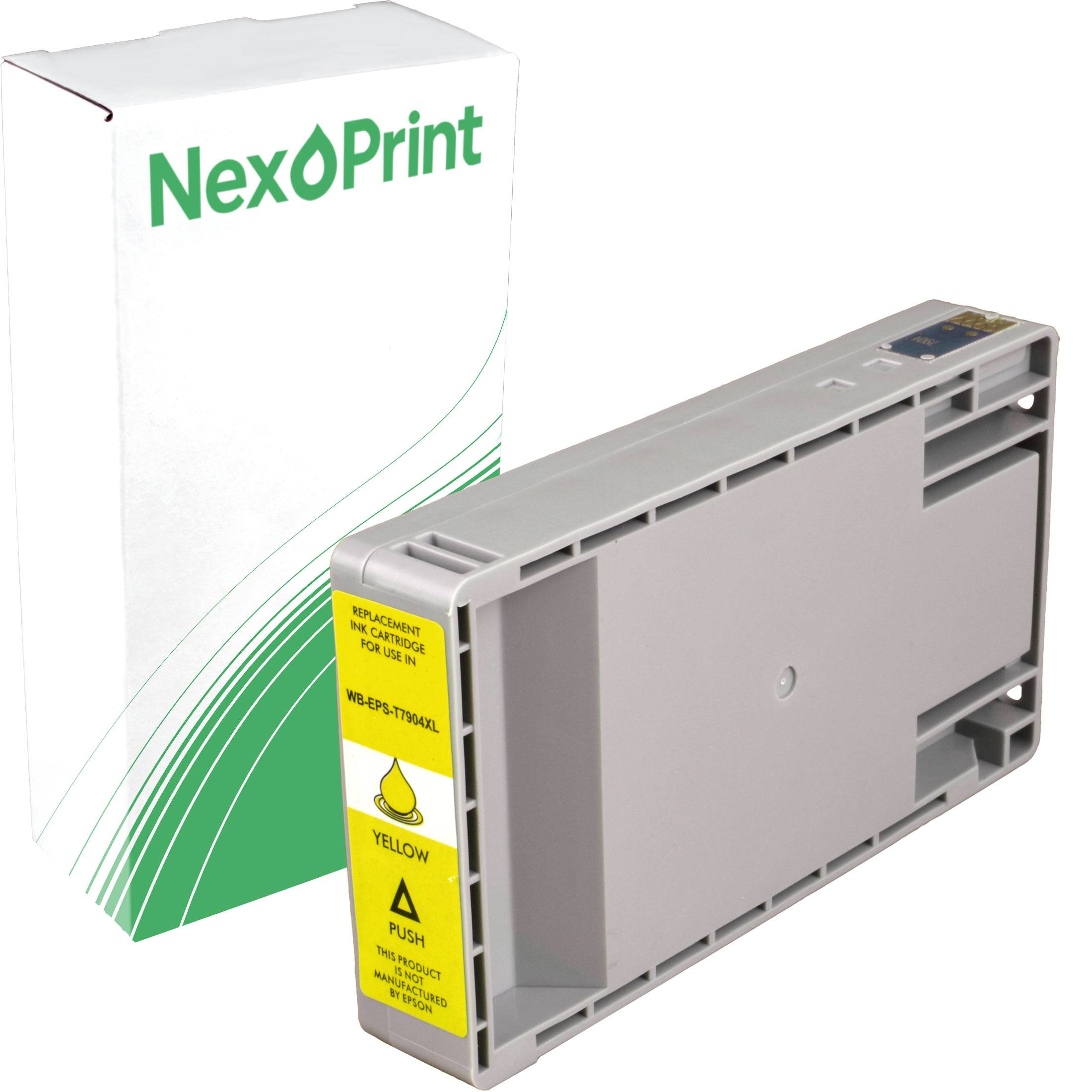 Eine gelbe Tintenkartusche mit der Aufschrift 