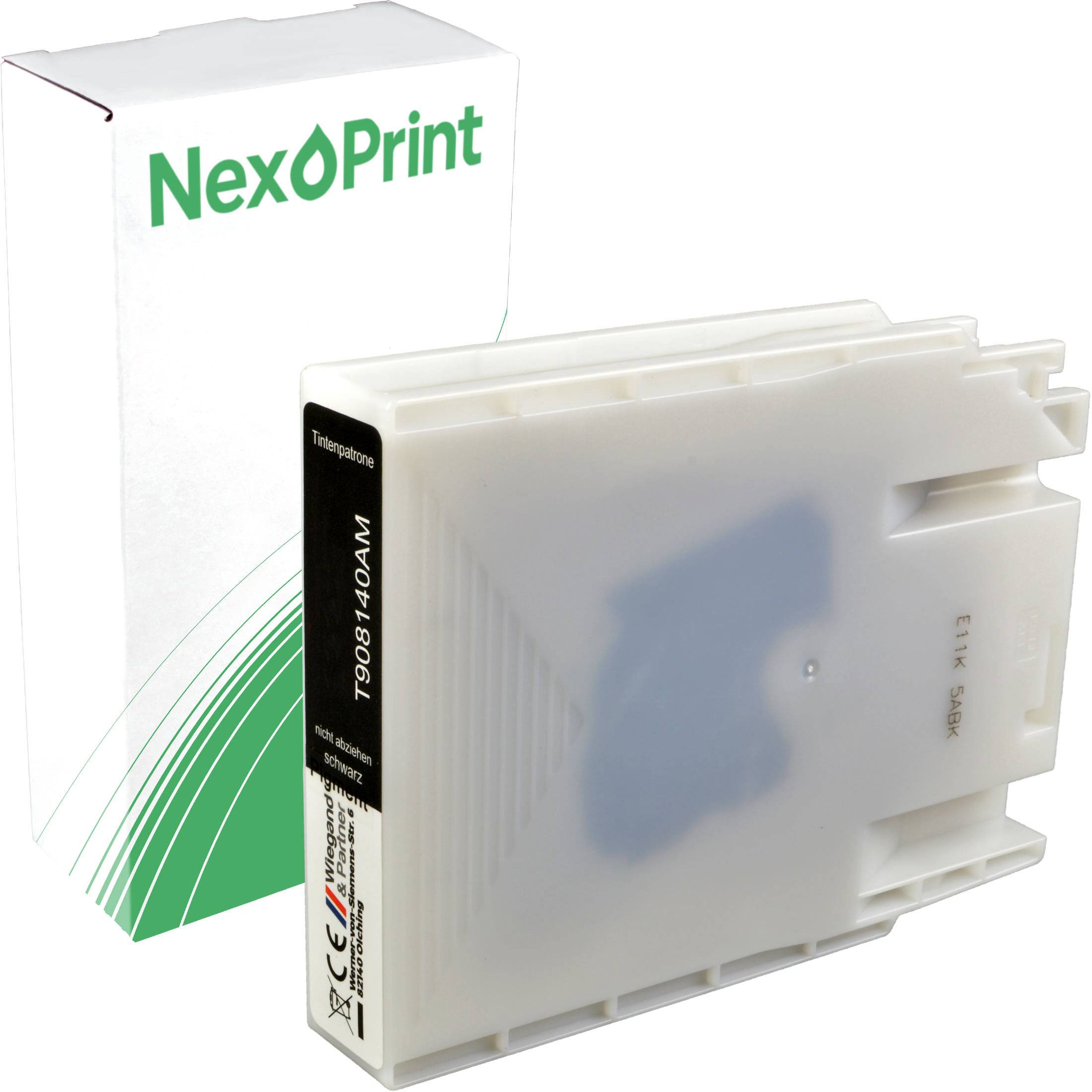 Tonerkartusche-Verpackung zeigt die Marke NexPrint mit grünen Akzenten.