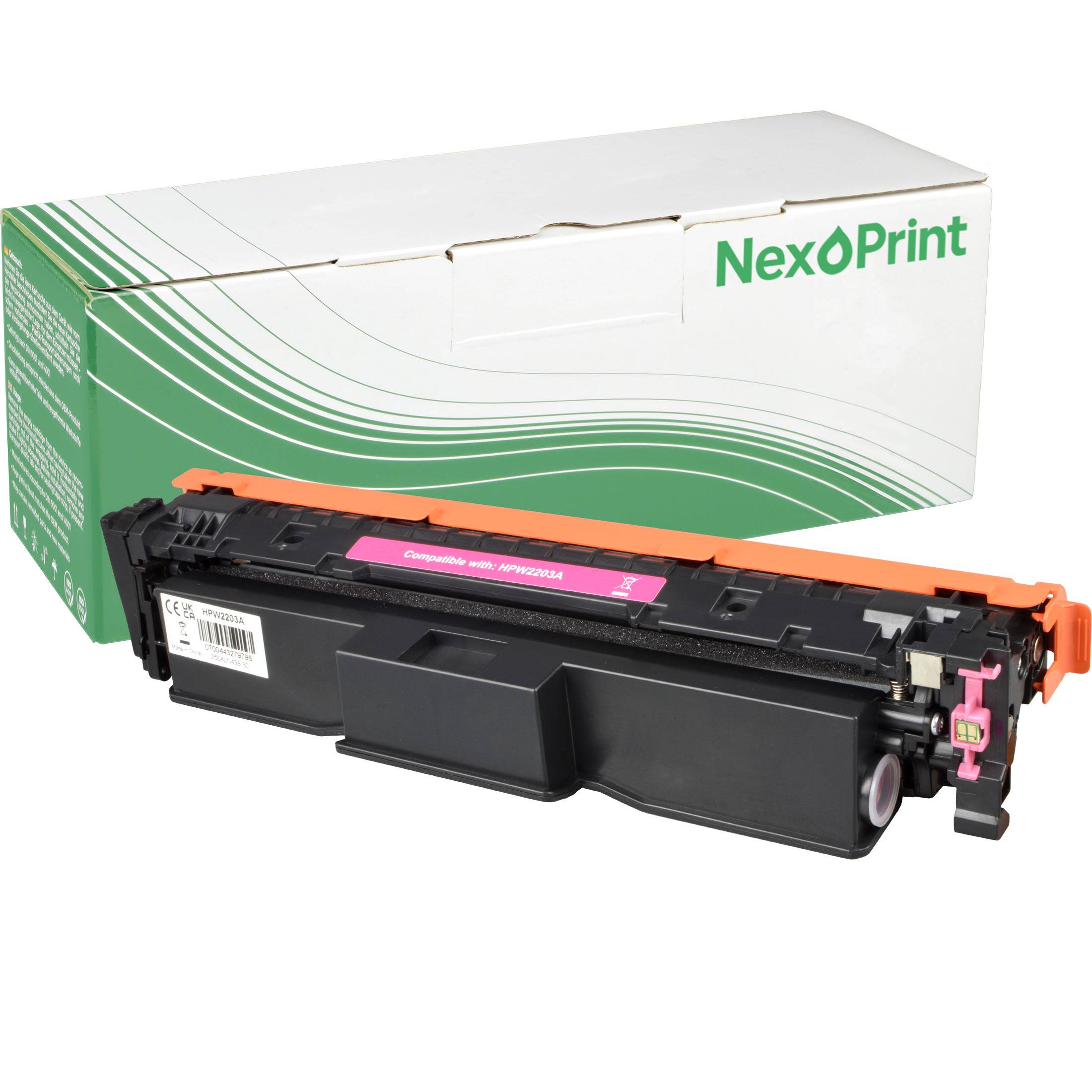 Eine Magenta-Tonerkassette mit der Beschriftung 