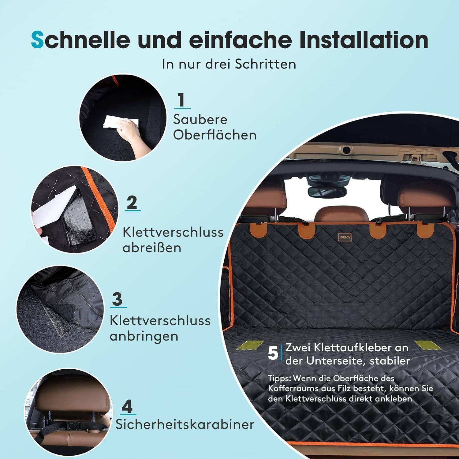 Kofferraumschutz Hund Schutzmatte Wasserdicht Kratzfest B-185 x 105 cm