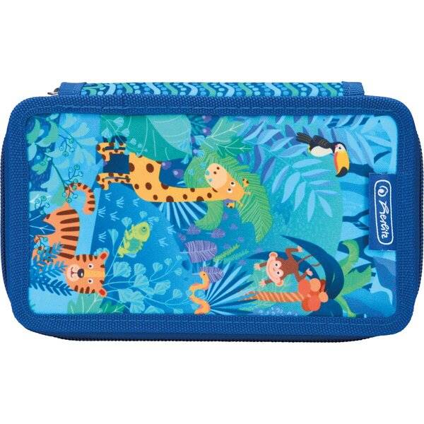 Schüleretui TriCase 31 tlg. Polyester 190x70mm Jungle Safari