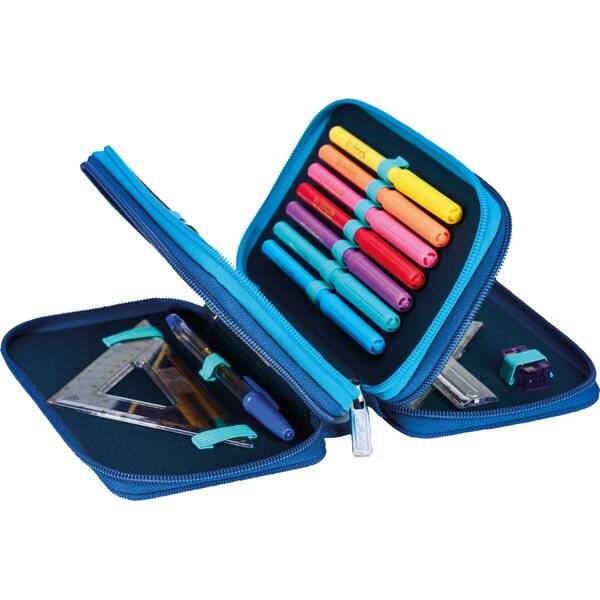 Schüleretui TriCase 31 tlg. Polyester 190x70mm Jungle Safari