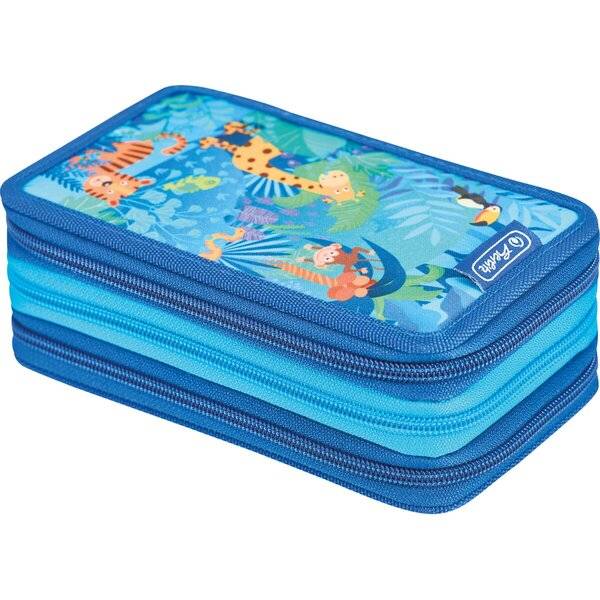 Schüleretui TriCase 31 tlg. Polyester 190x70mm Jungle Safari