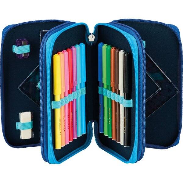 Schüleretui TriCase 31 tlg. Polyester 190x70mm Jungle Safari