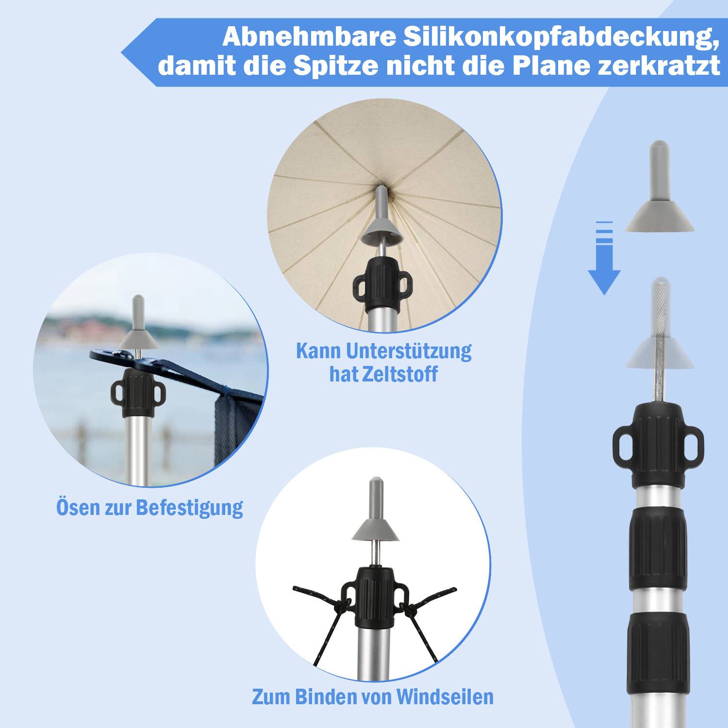 Kann Unterstützung hat Zeltstoff