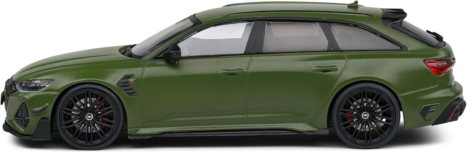 Ein grünes Autoseitenprofil, das die Seitenansicht mit Fokus auf Tür und Fenster zeigt, mit einem eleganten, modernen Design.