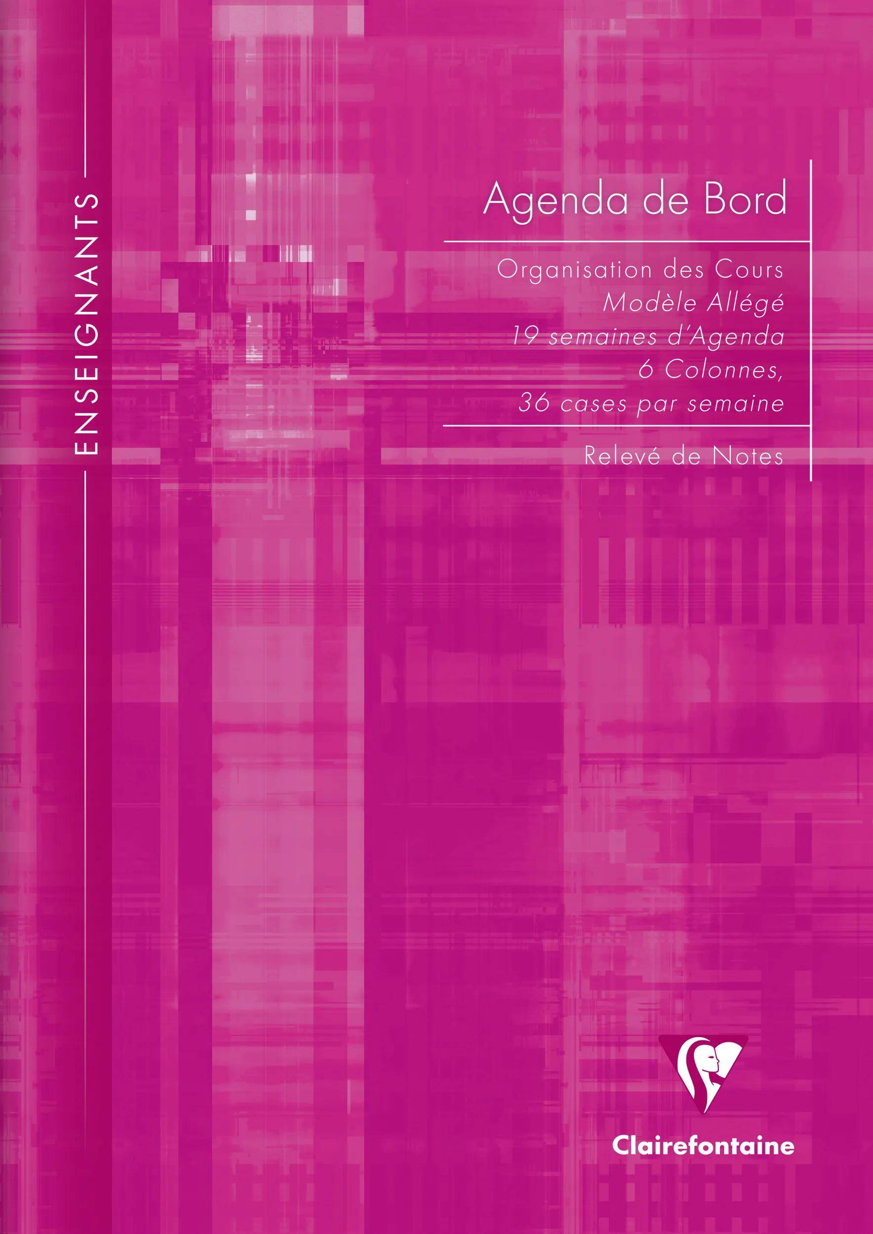 Clairefontaine 5x Protokollheft A4 6 Spalten (19 Wochen) 36 Blatt Sortiert 3069C