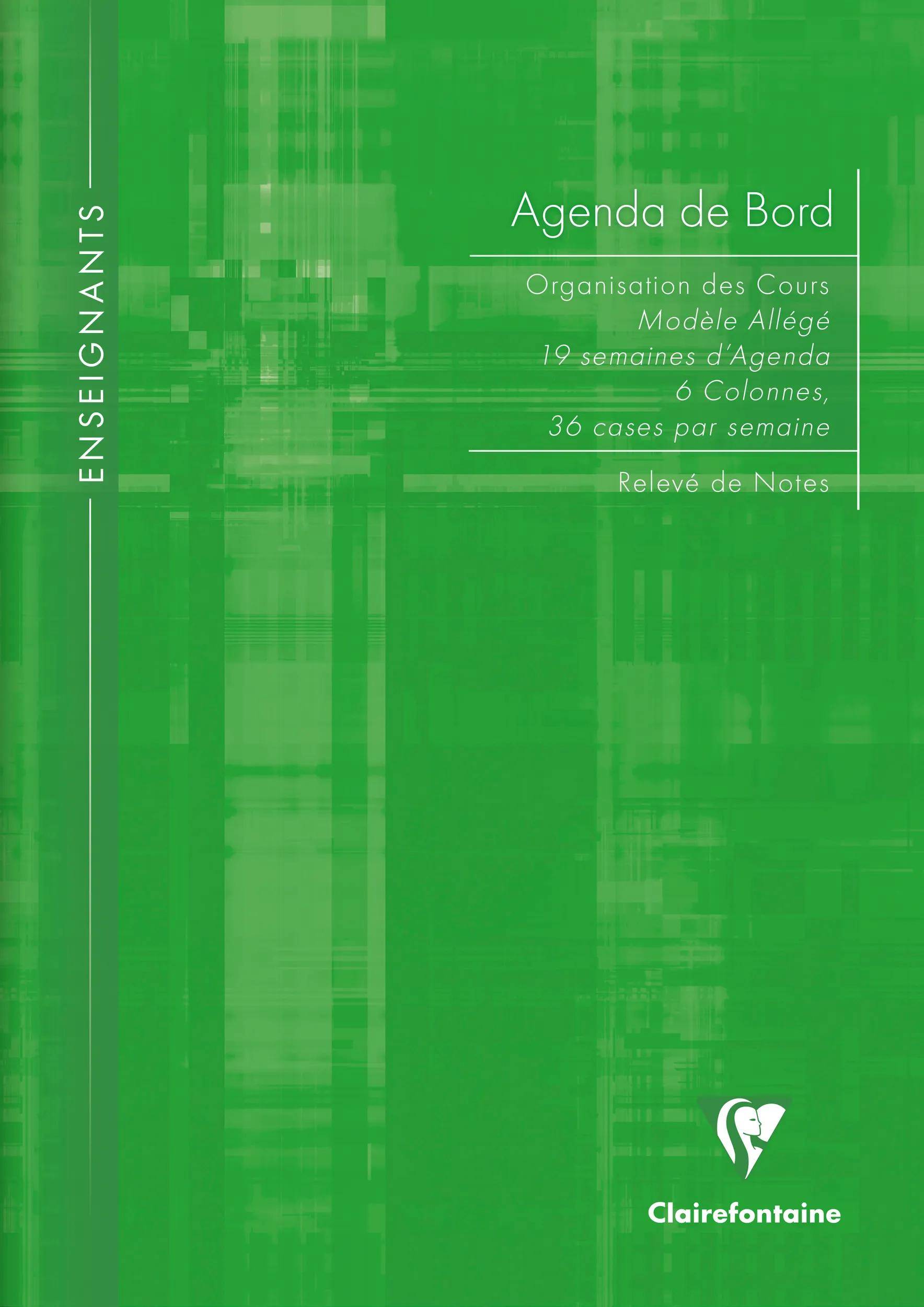 Clairefontaine 5x Protokollheft A4 6 Spalten (19 Wochen) 36 Blatt Sortiert 3069C
