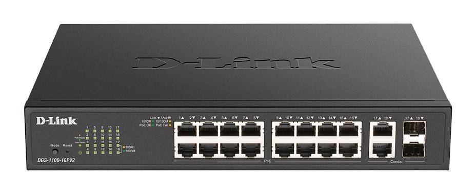 DLink Deutschland PoE Gigabit Smart Switch DGS-1100-18PV2