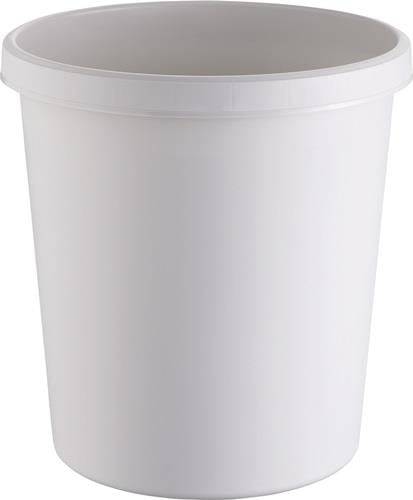 helit Papierkorb 18 l H331xØ315 mm mit Griffrand lichtgrau - H6123882