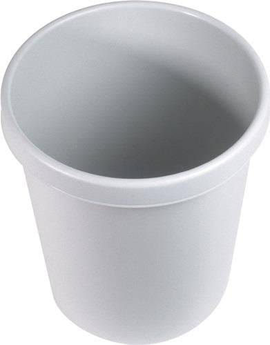 helit Papierkorb 18 l H331xØ315 mm mit Griffrand lichtgrau - H6123882