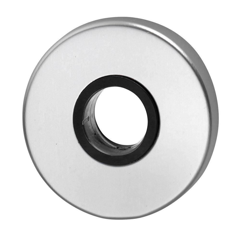Runde Metallscheibe mit zentralem Loch, die in der Eisenwaren- oder Mechaniktechnik verwendet wird.