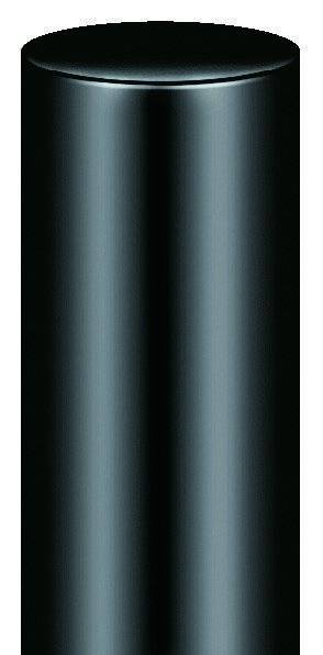 Glatte dunkle metallische Oberfläche mit subtilen vertikalen Farbverläufen, die Licht weich und gleichmäßig über die gesamte Fläche reflektiert.