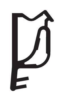 Silhouette eines stilisierten Vogels auf einem Ast sitzend, ähnlich minimalistischer Kunst.