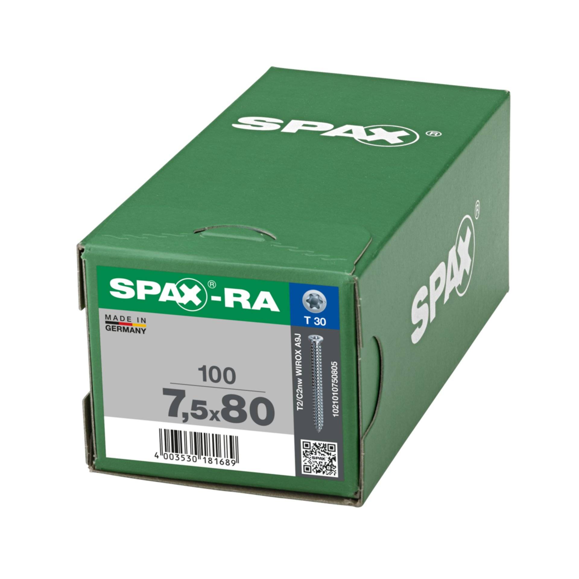 Grüne Box mit der Bezeichnung „SPAX-RA