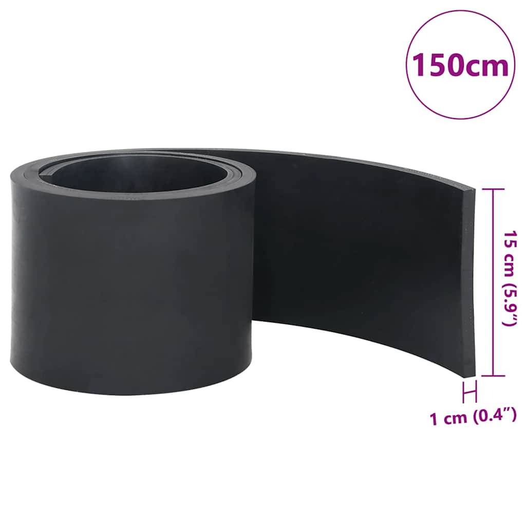 vidaXL Gummileiste für Schneepflug Schwarz 150x15x1 cm
