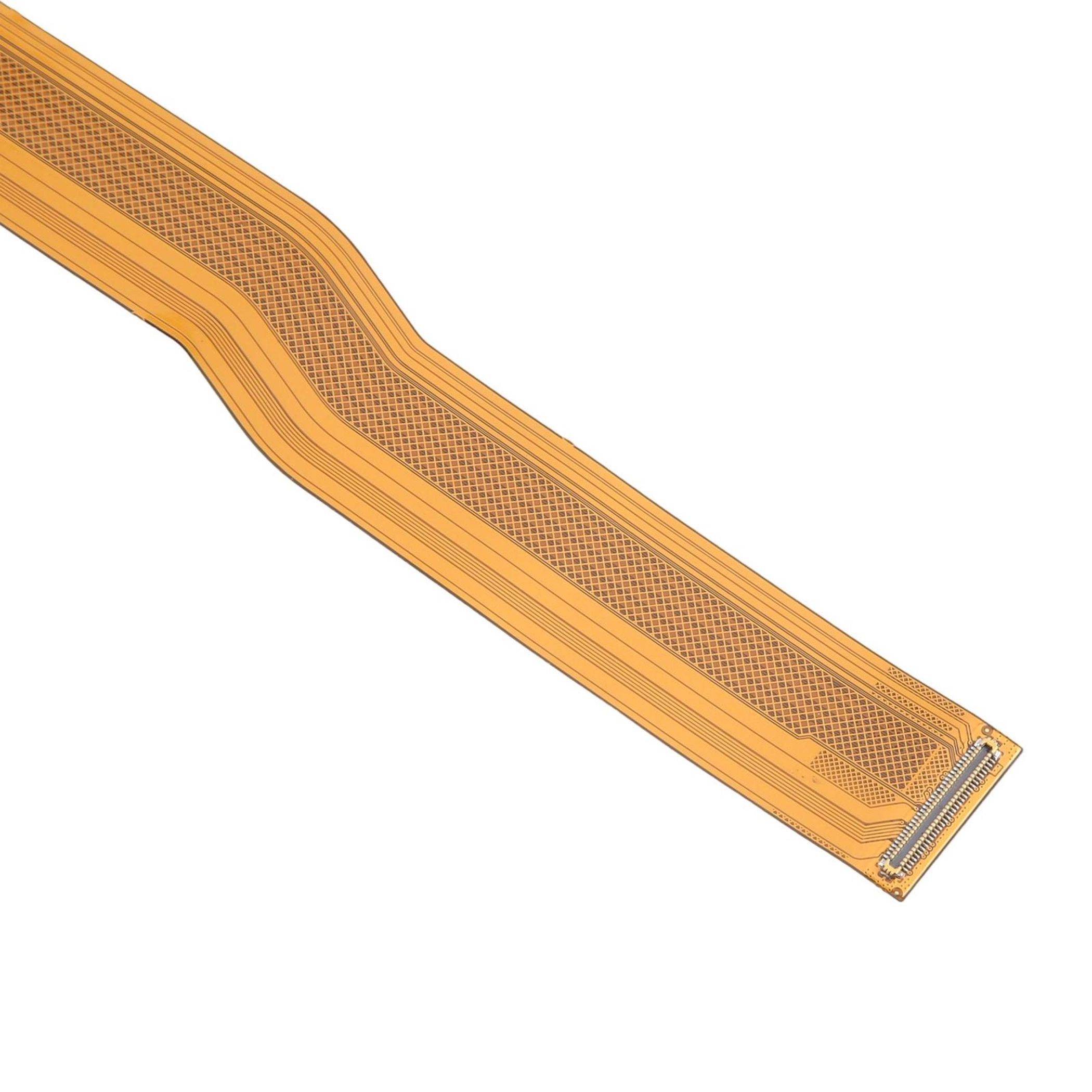 Eine Nahaufnahme einer braunen flexiblen Leiterplatte mit komplexen Kupferspuren und Anschlüssen, geeignet für elektronische Anwendungen.