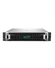 Ein silberner und schwarzer Computer-Server mit belüfteter Front und kleinem grünem Logo, typischerweise in Rechenzentren für Speicher- und Rechneraufgaben verwendet.