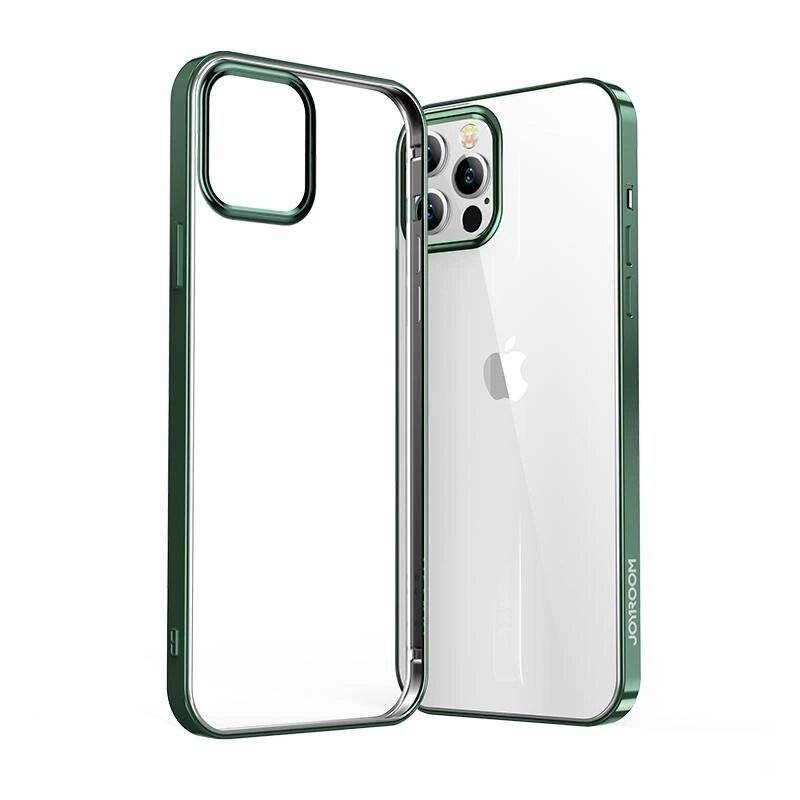 Joyroom New Beautiful Series Ultra Thin Clear Metallic Frame Case iPhone 12 Pro Max Grün JR-BP796