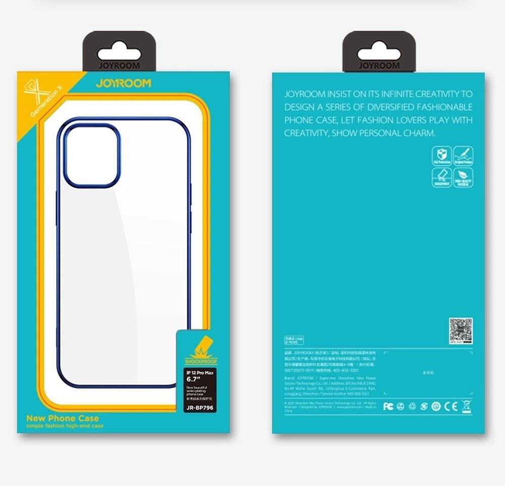 Joyroom New Beautiful Series Ultra Thin Clear Metallic Frame Case iPhone 12 Pro Max Grün JR-BP796