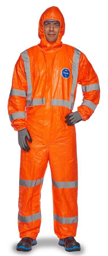 Tyvek® 500 HV Typ 127 D15576908 Größe XXL Farbe warnorange Ausführung ohne Füßlinge