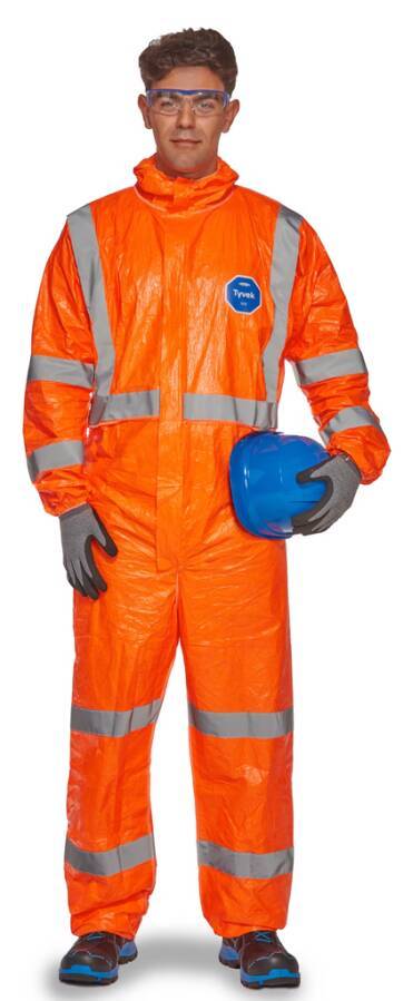 Tyvek® 500 HV Typ 127 D15576908 Größe XXL Farbe warnorange Ausführung ohne Füßlinge